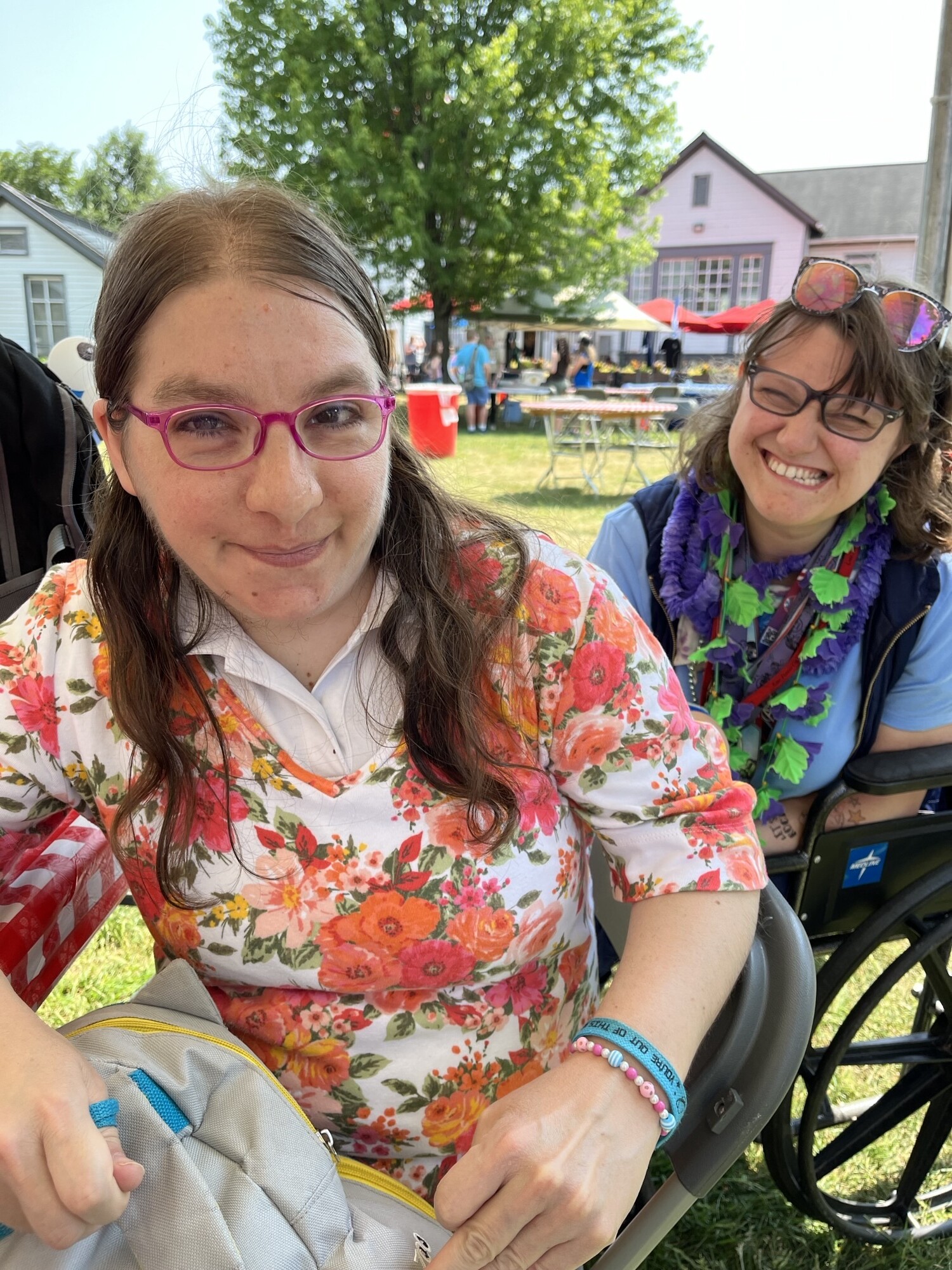A picture of CEL member Becky and Margo smiling during outdoor excursion.