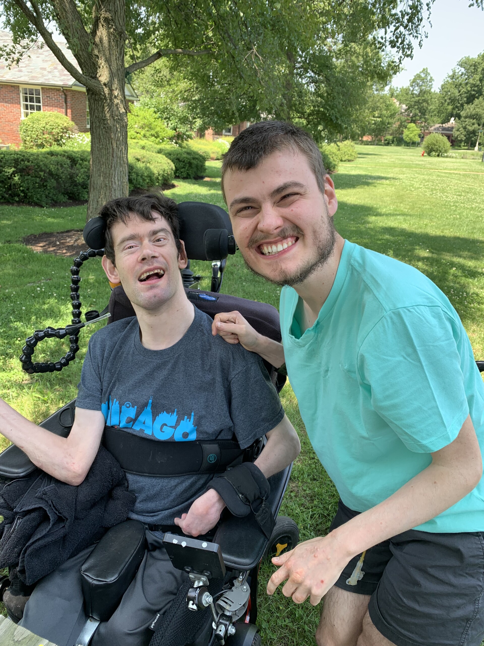 A picture of CEL members Chris and Jeremy at Elawa Farms.