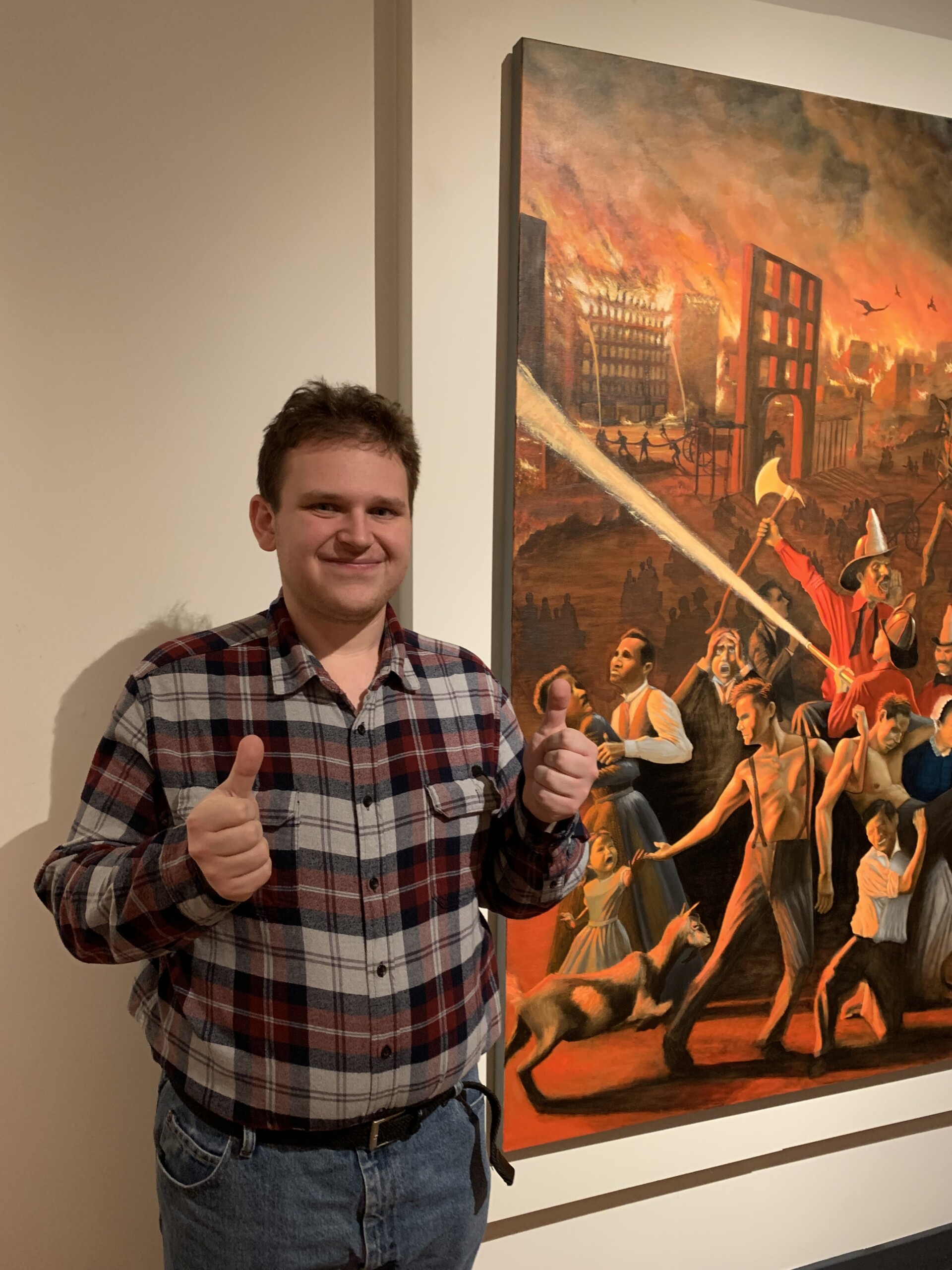 A picture of CEL member Connor during Chicago History Museum.