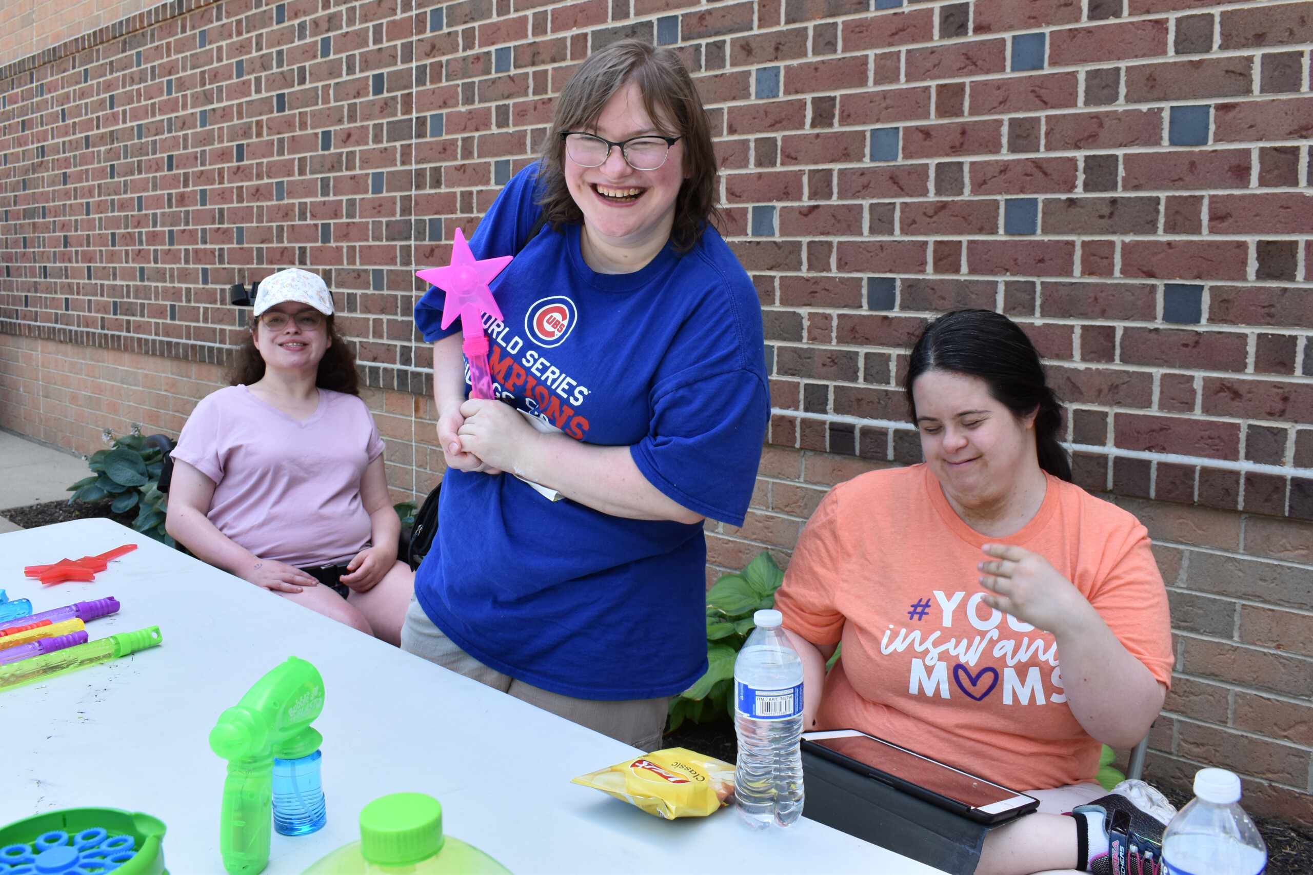 A picture of CEL member Jenny with CEL friends Rachael and Michelle during Community Day.