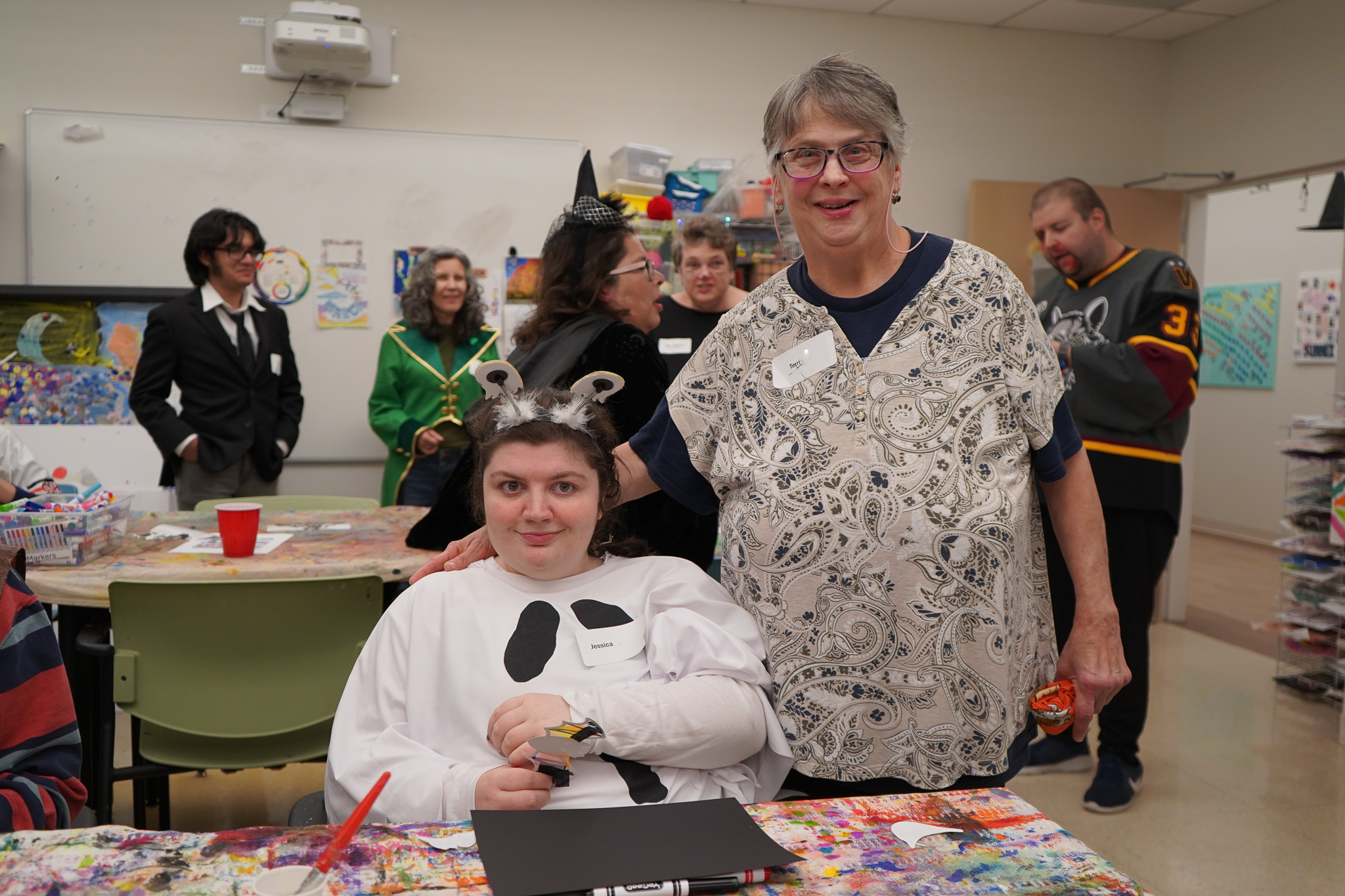 CEL members make crafts at the Harvest Dance