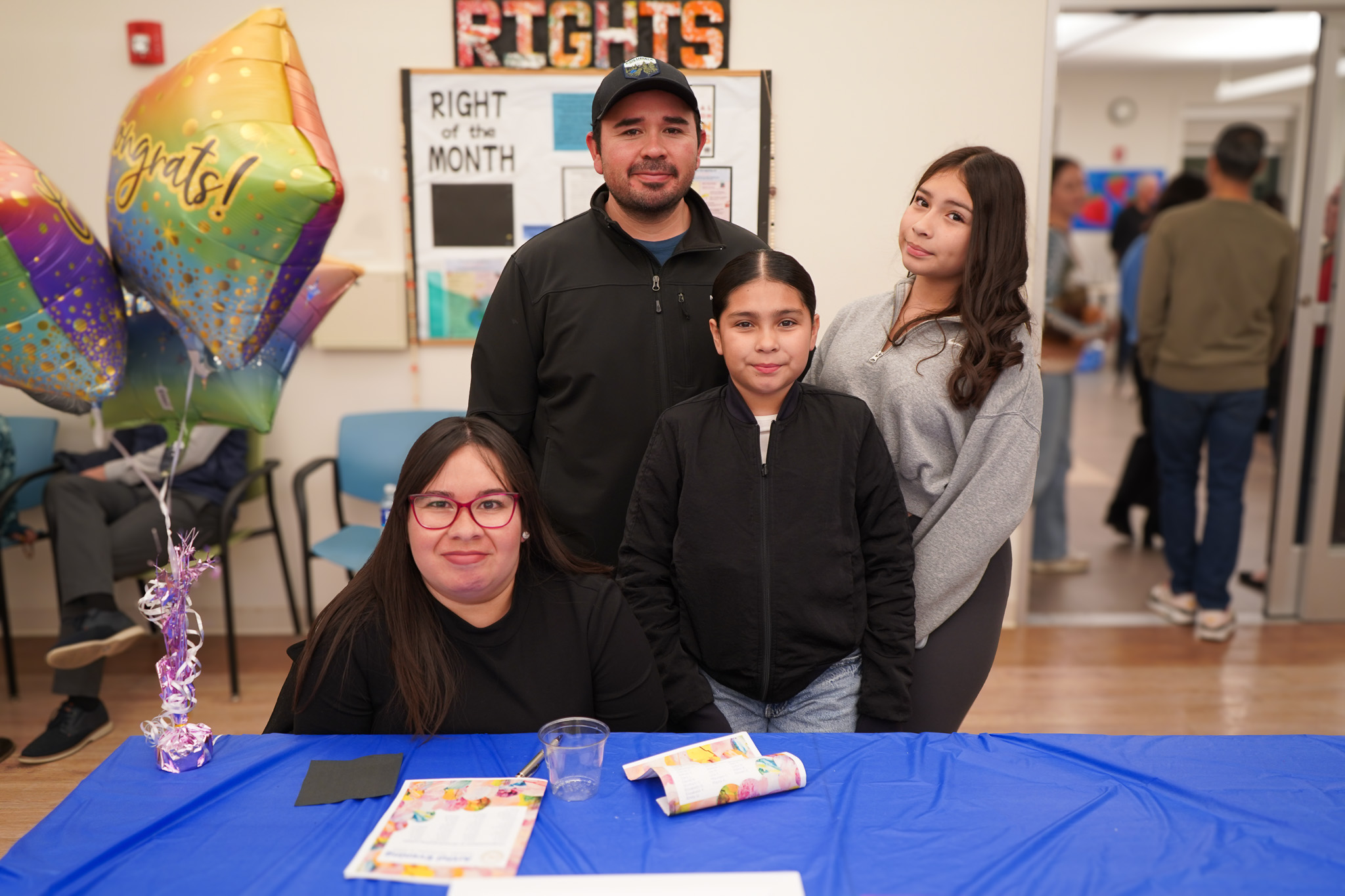 Artist and family at Artful Evening