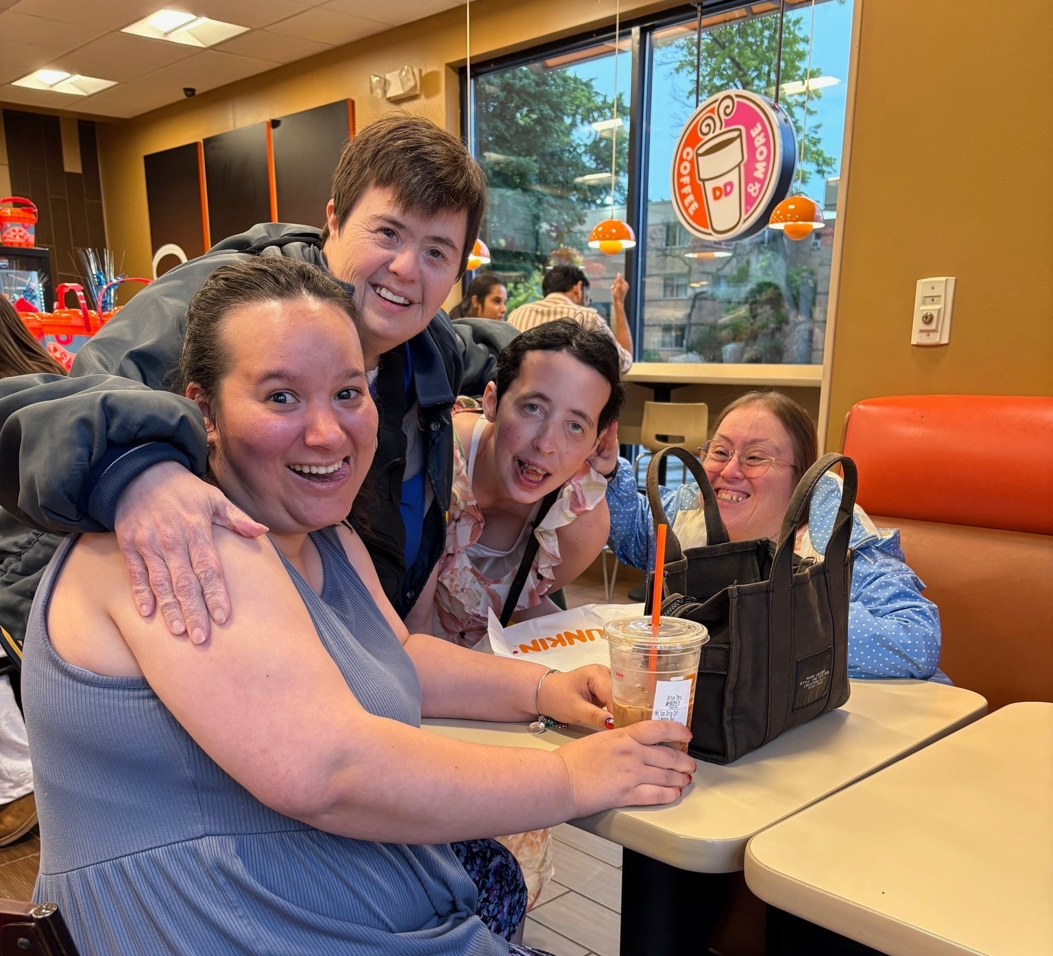 CEL members pose for a photo in Dunkin Donuts