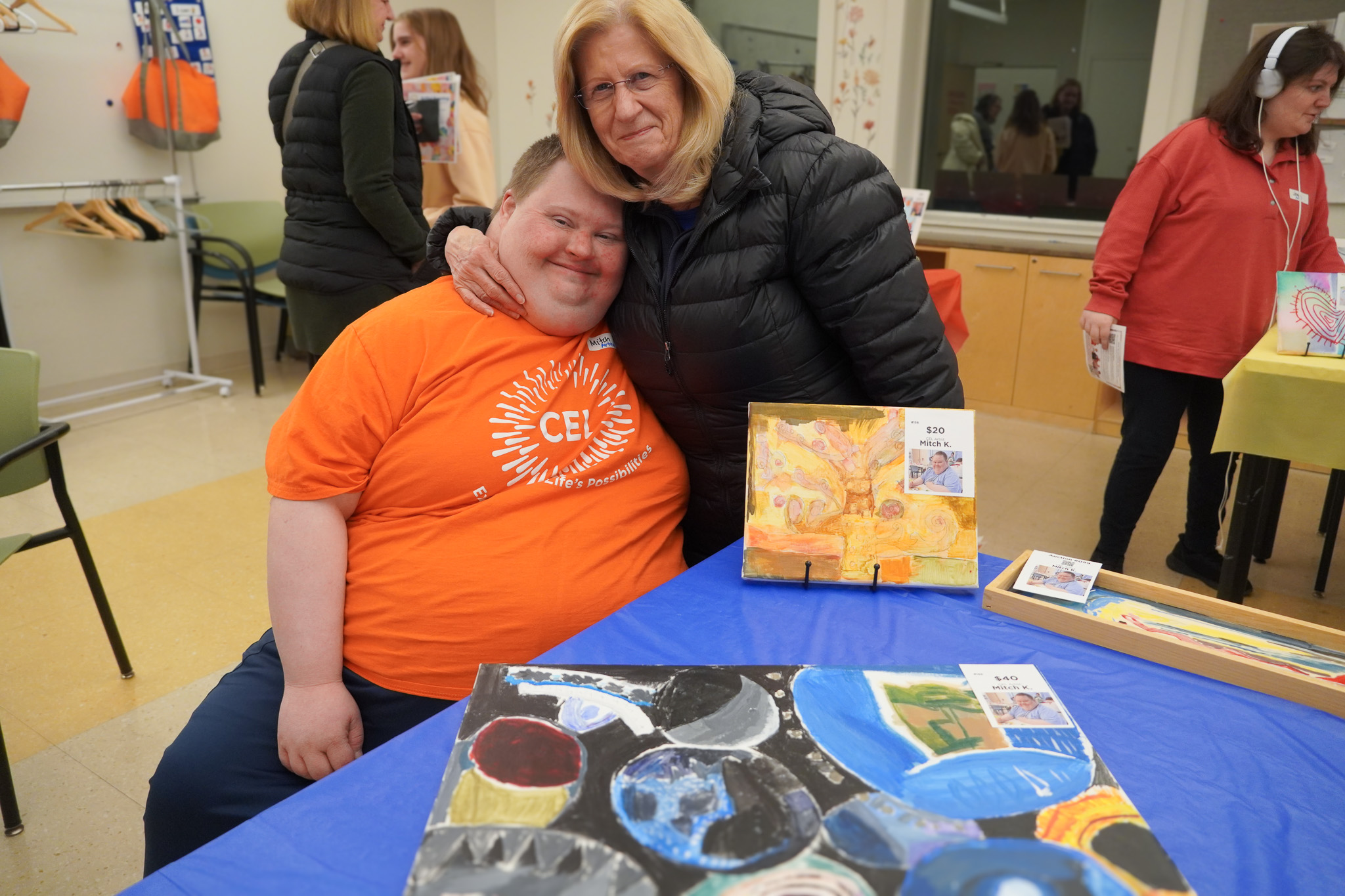 Artist and family at Artful evening