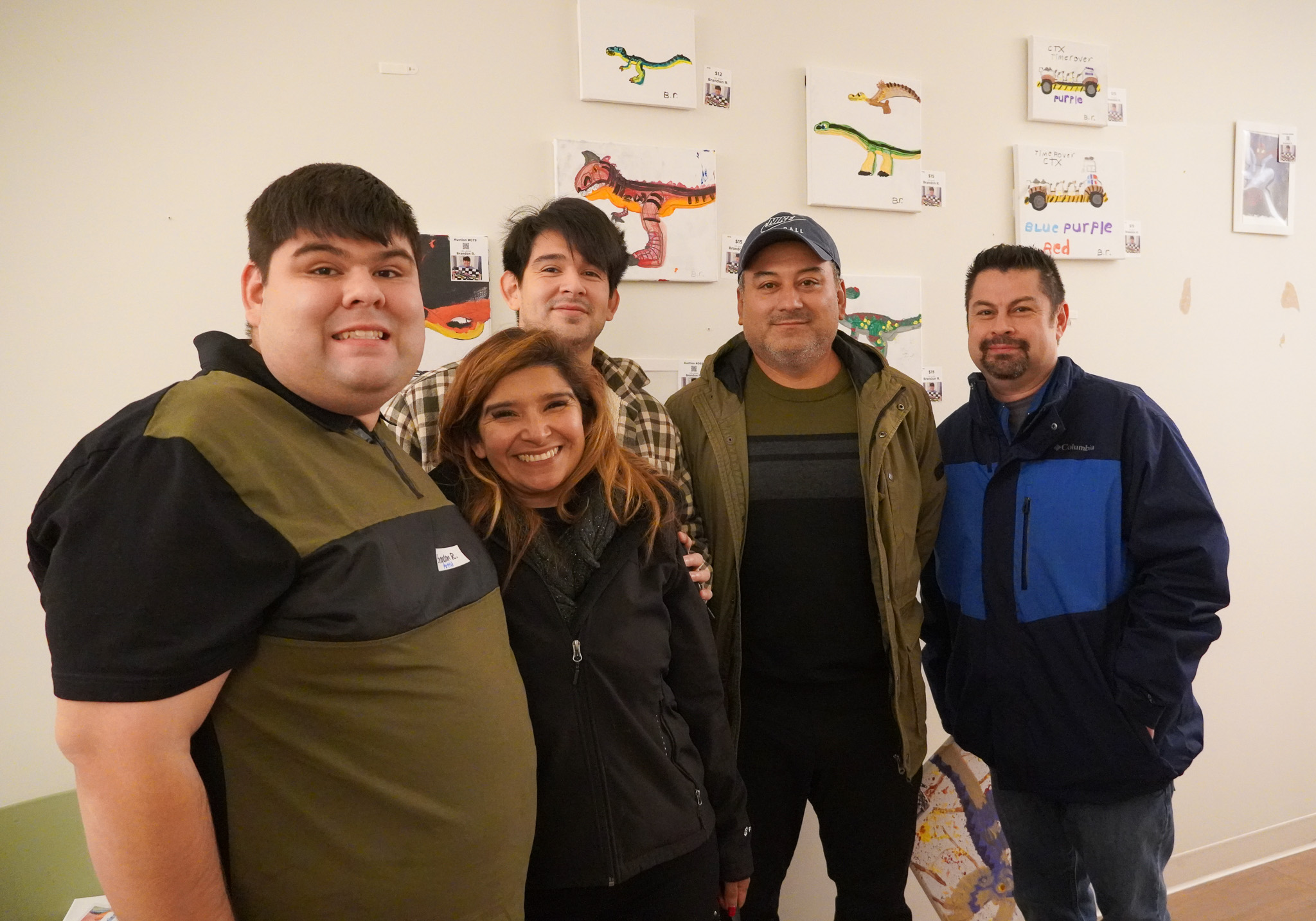 Artist and family at Artful evening