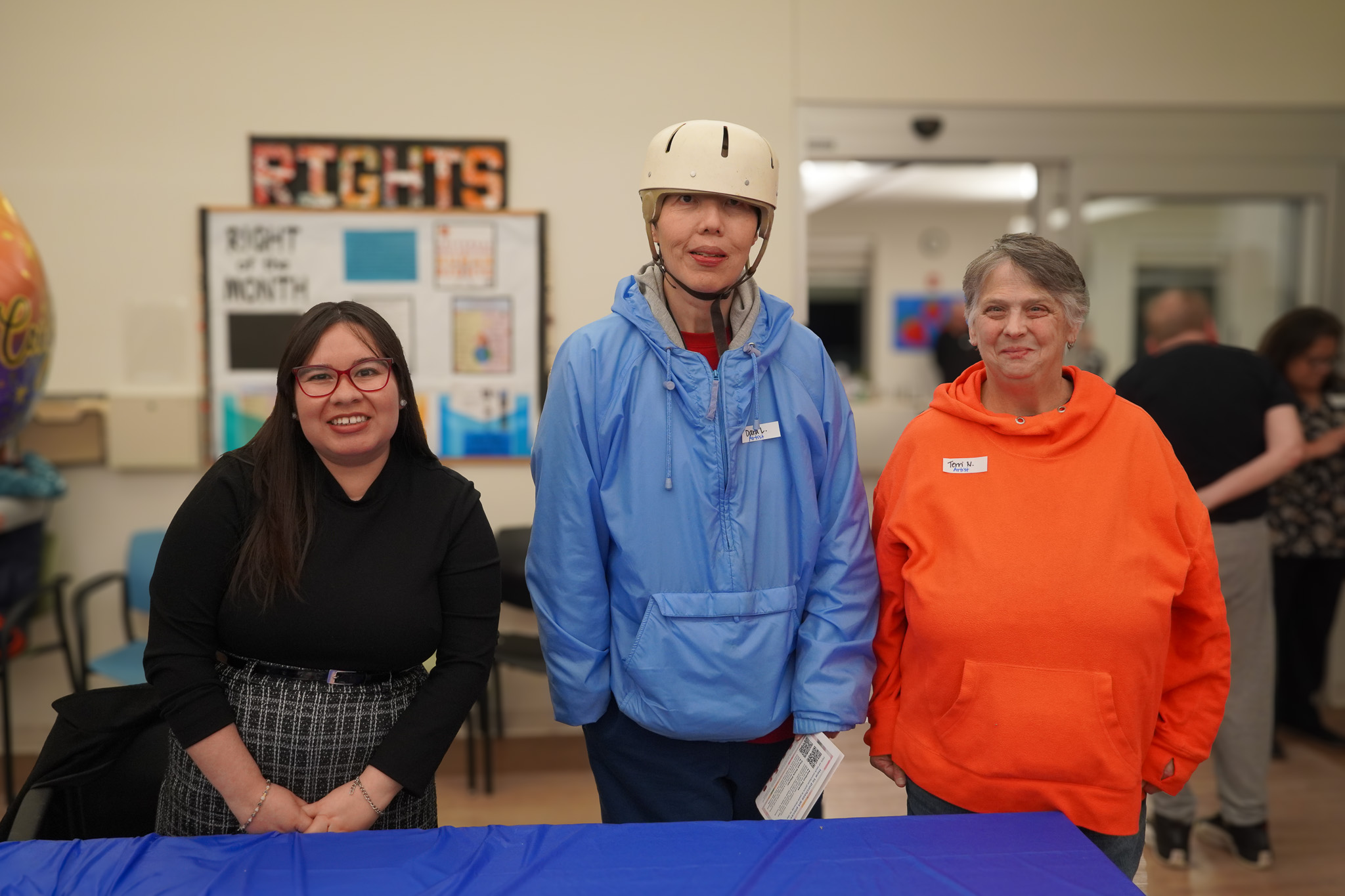 three artists at artful evening